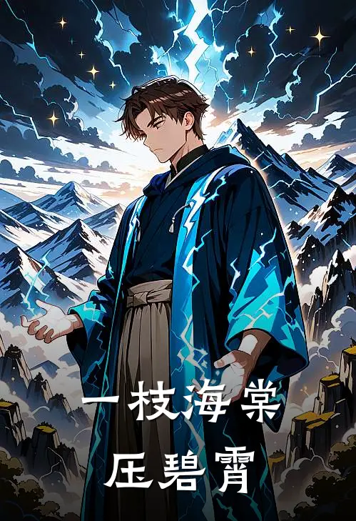 一枝海棠压碧霄